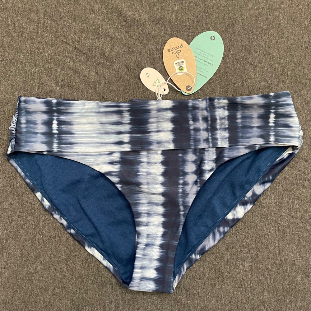 PrAna Marta Bottom Belize‎ Hazy Days Tie Dye Bikini Swim Bottom XS NWT